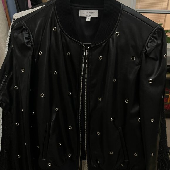 J Society- Faux Leather Jacket - Picture 1 of 2